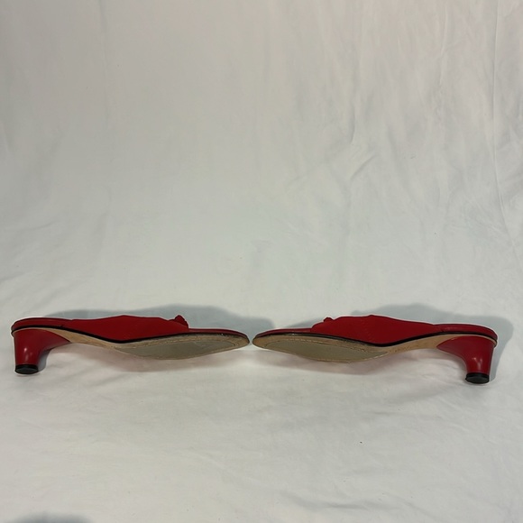 Vaneli Red Leather Heels Size 10 - Picture 9 of 11